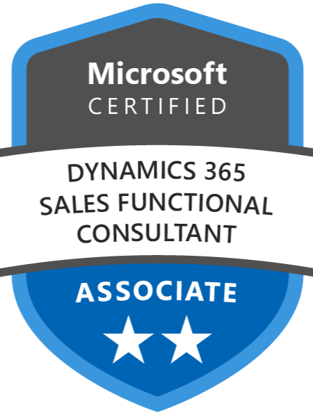 MS Certificate D365 Sales Consultant
